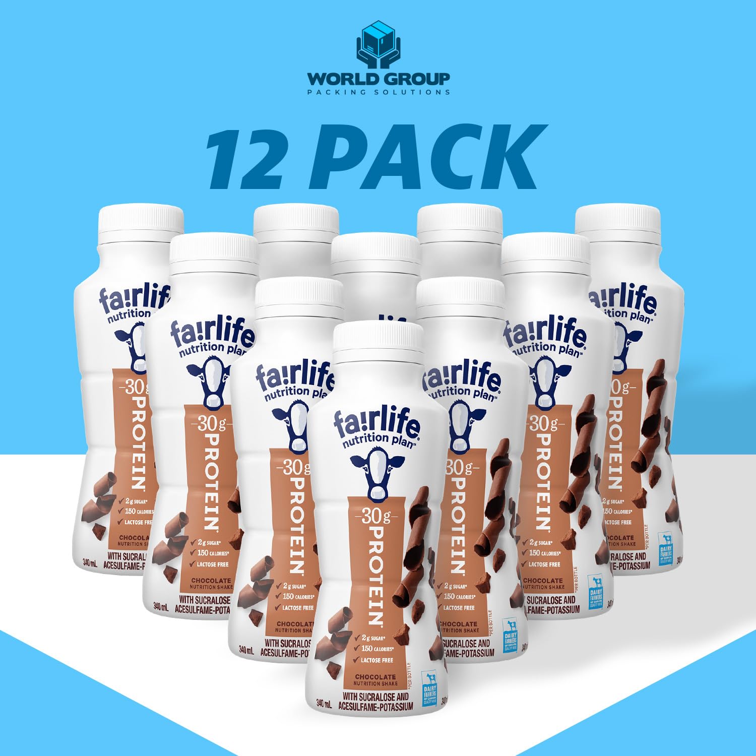 Fairlife Nutrition Plan High Protein Chocolate Shake, World Group Packing Solutions, 11.5 Fl Oz (Pack of 12)