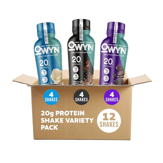OWYN Only What You Need 20g Protein Shake Variety Pack, Dairy Free, 12 Ct