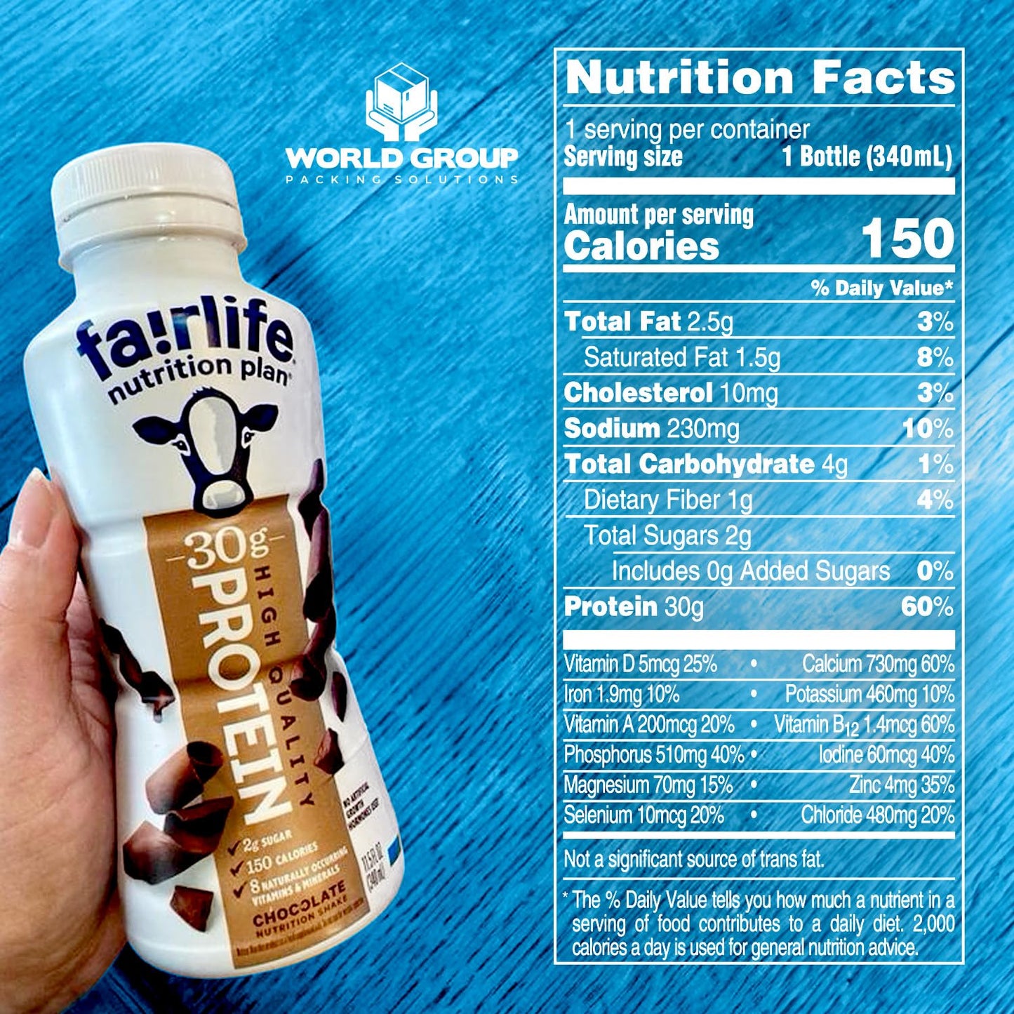 Fairlife Nutrition Plan High Protein Chocolate Shake, World Group Packing Solutions, 11.5 Fl Oz (Pack of 12)